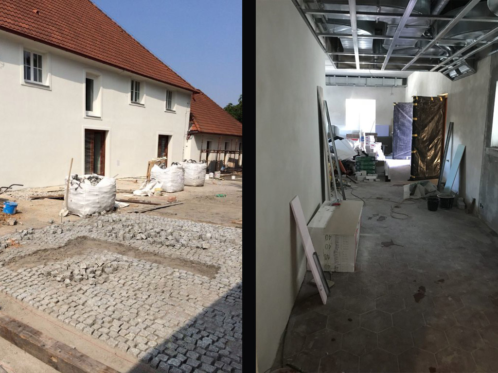Stodola Herink - rekonstrukce nádvoří a prostor restaurace